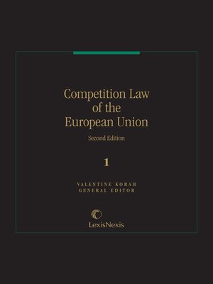 cover image of Competition Law of the European Community